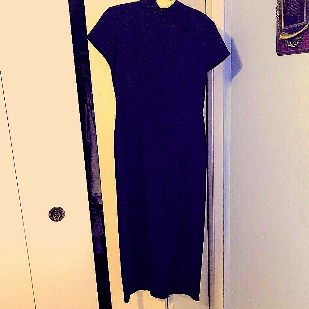 Vittoria Virini Ladies Long Black Dress, Size 9.